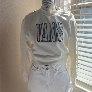 Vans White Crew Neck Sweater